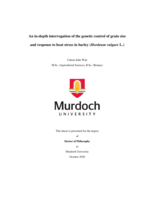 An in-depth interrogation of the genetic control of grain size and response to heat stress in barley (Hordeum vulgare L.)