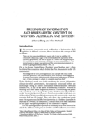 Freedom of information and journalistic content in Western Australia and Sweden