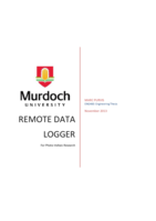 Remote data logger for photo-voltaic research