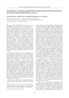 Oral delivery of double-stranded RNA and the effects of RNA interference on the green peach aphid, Myzus persicae