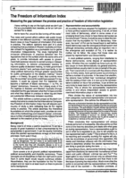 The Freedom of Information Index: measuring the gap between the promise and practice of information legislation