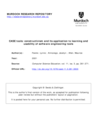 CASE tools: constructivism and its application to learning and usability of software engineering tools