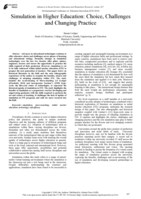 Simulation in higher education: Choice, challenges and changing practice