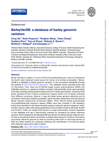 BarleyVarDB: A database of barley genomic variation