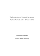 The immigration of domestic servants to Western Australia in the 1850s and 1890s