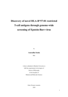 Discovery of novel HLA-B*57:01 restricted T-cell antigens through genome-wide screening of Epstein-Barr virus