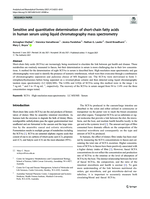 Sensitive and quantitative determination of short-chain fatty acids in human serum using liquid chromatography mass spectrometry