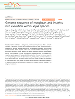 Genome sequence of mungbean and insights into evolution within Vigna species