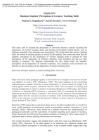 Business students' perceptions of lecturer teaching skills