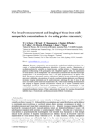 Non-invasive measurement and imaging of tissue iron oxide nanoparticle concentrations in vivo using proton relaxometry