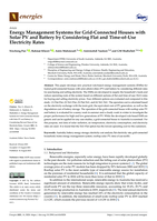 Energy management systems for grid-connected houses with solar PV and battery by considering flat and time-of-use electricity rates