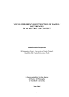 Young children's construction of 'racial differences' in an Australian context