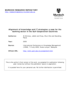 Alignment of knowledge and IT strategies: a case for the banking sector in the Gulf Cooperation Countries