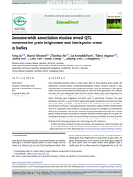 Genome-wide association studies reveal QTL hotspots for grain brightness and black point traits in barley