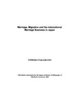 Marriage, migration and the international marriage business in Japan