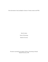 Role and treatment of early maladaptive schemas in Vietnam veterans with PTSD