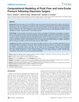 Computational modeling of fluid flow and Intra-Ocular pressure following glaucoma surgery