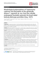 Morphological polymorphism of Trypanosoma copemani and description of the genetically diverse T. vegrandis sp. nov. from the critically endangered Australian potoroid, the brush-tailed bettong (Bettongia penicillata (Gray, 1837))