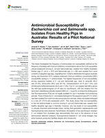 Antimicrobial Susceptibility of Escherichia coli and Salmonella spp. Isolates From Healthy Pigs in Australia: Results of a Pilot National Survey