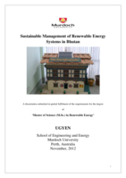 Sustainable management of renewable systems in Bhutan