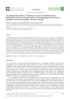 The phylogenetic position of Polysiphonia scopulorum (Rhodomelaceae, Rhodophyta) based on molecular analyses and morphological observations of specimens from the type locality in Western Australia