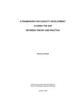 A framework for capacity development: closing the gap between theory and practice