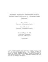 Sequential importance sampling for bipartite graphs with applications to likelihood-based inference