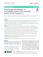 Genome-wide identification of microsatellite markers from cultivated peanut (Arachis hypogaea L.)