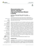 Characterization of a Thermo-Inducible Chlorophyll-deficient mutant in barley