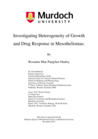 Investigating heterogeneity of growth and drug response in mesotheliomas