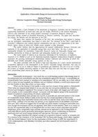 Application of renewable energy for environmental management