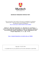 Exploring the psychology of trade-off decision-making in environmental impact assessment