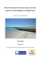 Effect of the Becher Point boat ramp on the food resources of Little Penguins on Penguin Island. Report for the Department of Parks and Wildlife
