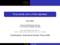 A characterization of fine words over a finite alphabet