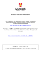 Openness in product and process innovation