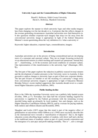 University logos and the commoditisation of higher education
