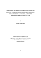 Monitoring and modelling forest and woodland declines under a drying climate, from individual tree canopies to landscapes across the southwest of Western Australia