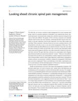 Looking ahead: chronic spinal pain management
