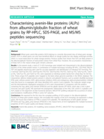 Characterising avenin-like proteins (ALPs) from albumin/globulin fraction of wheat grains by RP-HPLC, SDS-PAGE, and MS/MS peptides sequencing