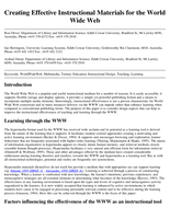 Creating effective instructional materials for the World Wide Web