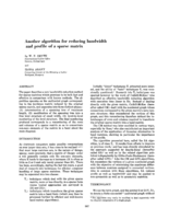 Another algorithm for reducing bandwidth and profile of a sparse matrix