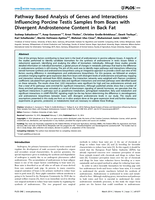 Pathway based analysis of genes and interactions influencing porcine testis samples from boars with divergent Androstenone content in back fat