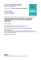 Theorising regions through changes in statehood: Rethinking the theory and method of comparative regionalism