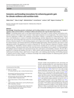 Genomics and breeding innovations for enhancing genetic gain for climate resilience and nutrition traits