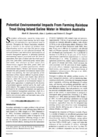 Potential environmental impacts from farming rainbow trout using inland saline water in Western Australia