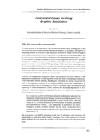 Assessment issues involving graphics calculators
