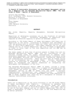 In search of sustainable governance and development management setting for a Megacity and its Extended Metropolitan Region (EMR): The case study of Dhaka - capital of Bangladesh.