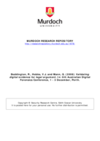Validating digital evidence for legal argument