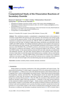 Computational study of the dissociation reactions of secondary ozonide