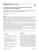 The effects of home-based exercise therapy for breast cancer-related fatigue induced by radical radiotherapy